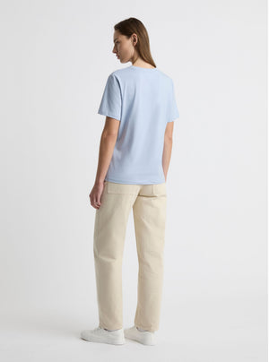 Light Blue|Good Earth Cotton® Classic Tee – Sustainable Cotton T-shirts|Zenya is 5'10" and wearing a size S