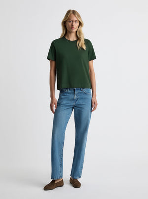 Deep Green|Amelia is 5'11" and wearing a size S