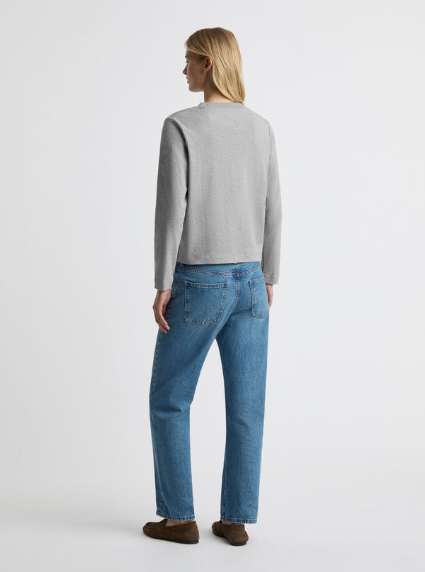 Grey Marl|Amelia is 5'11" and wearing a size S