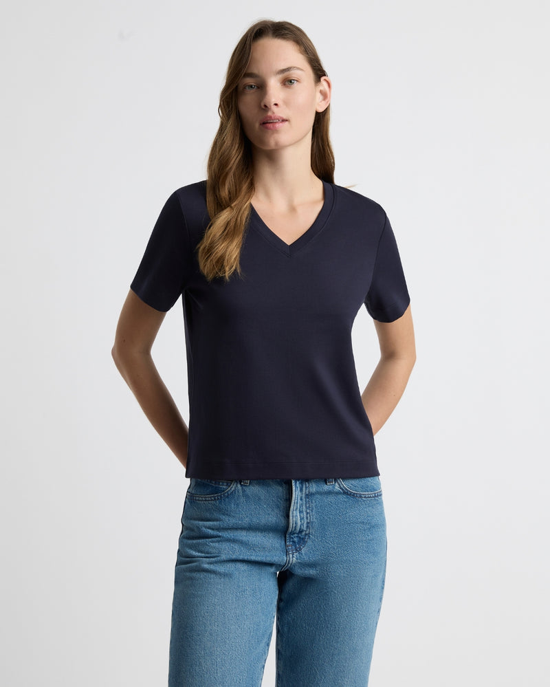 Box-Cut V-Neck