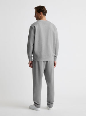 Grey Marl|Good Earth Cotton® Sweatshirts – Sustainable Cotton Sweatshirts|Broed is 6'1" and wearing a size L