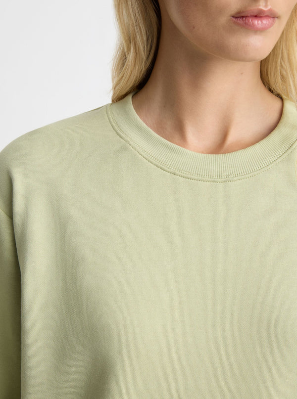 Sage Green|Amelia is 180 cm and wearing a size S