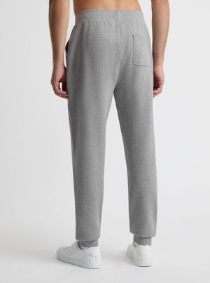 Grey Marl|Good Earth Cotton® Sweatpants for men – Sustainable Cotton Sweatpants|Broed is 185 cm and wearing a size L