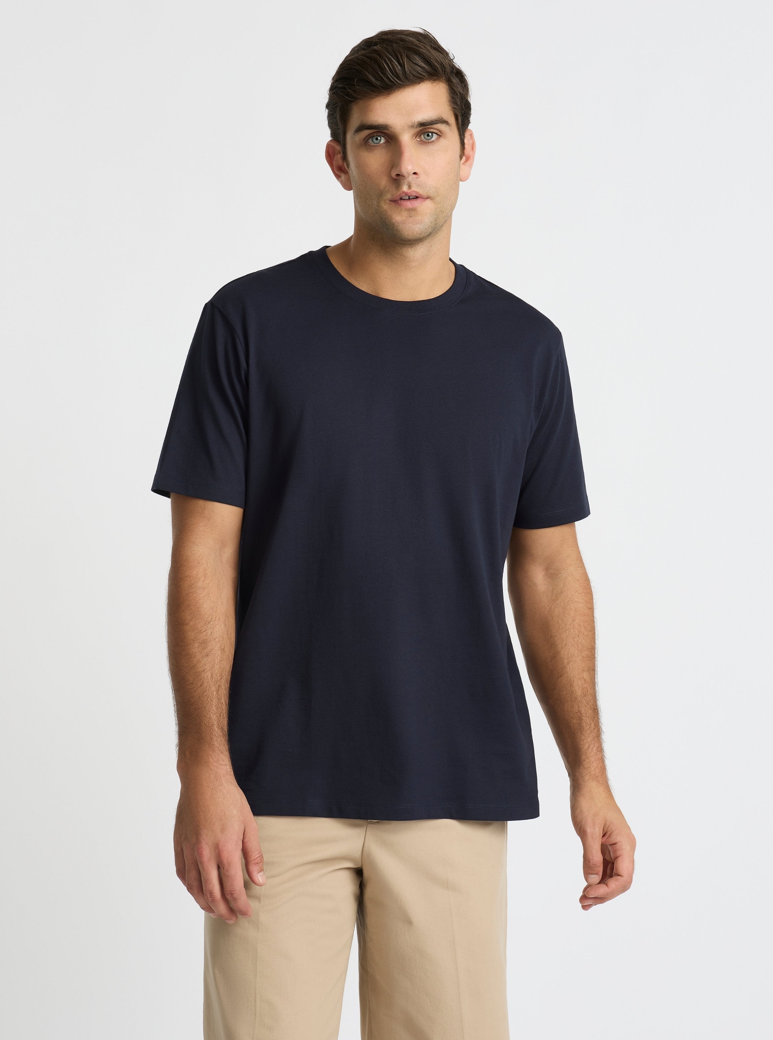 Navy|Jack is 6’2” and wearing a size L