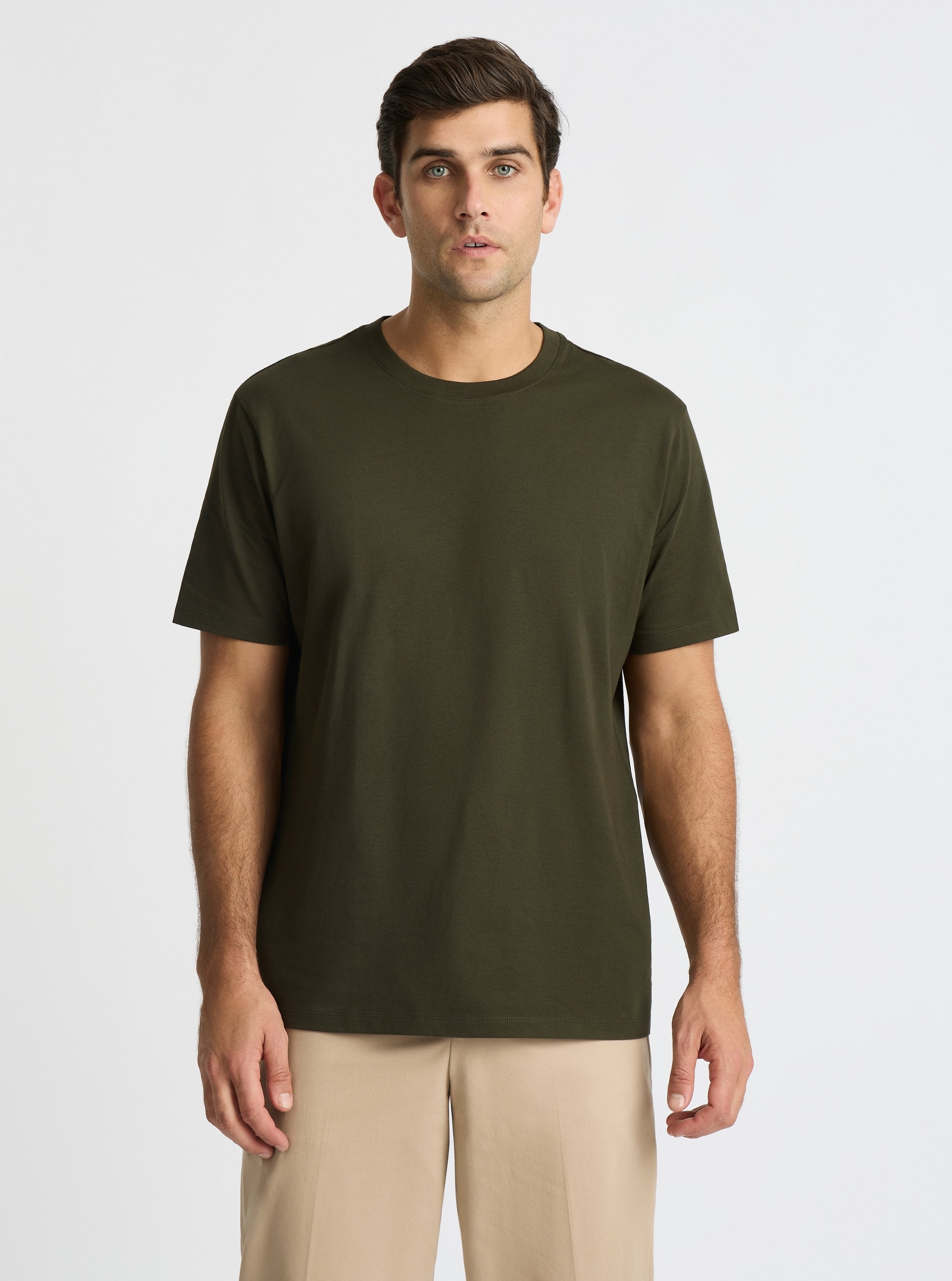 Olive Green|Jack is 6’2” and wearing a size L