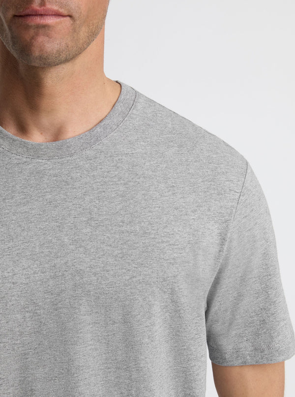 Grey Marl|Good Earth Cotton® Classic Tee – Sustainable Cotton T-shirts|Broed is 6'1" and wearing a size L