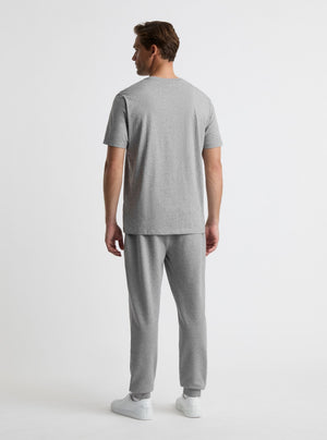 Grey Marl|Good Earth Cotton® Classic Tee – Sustainable Cotton T-shirts|Broed is 6'1" and wearing a size L