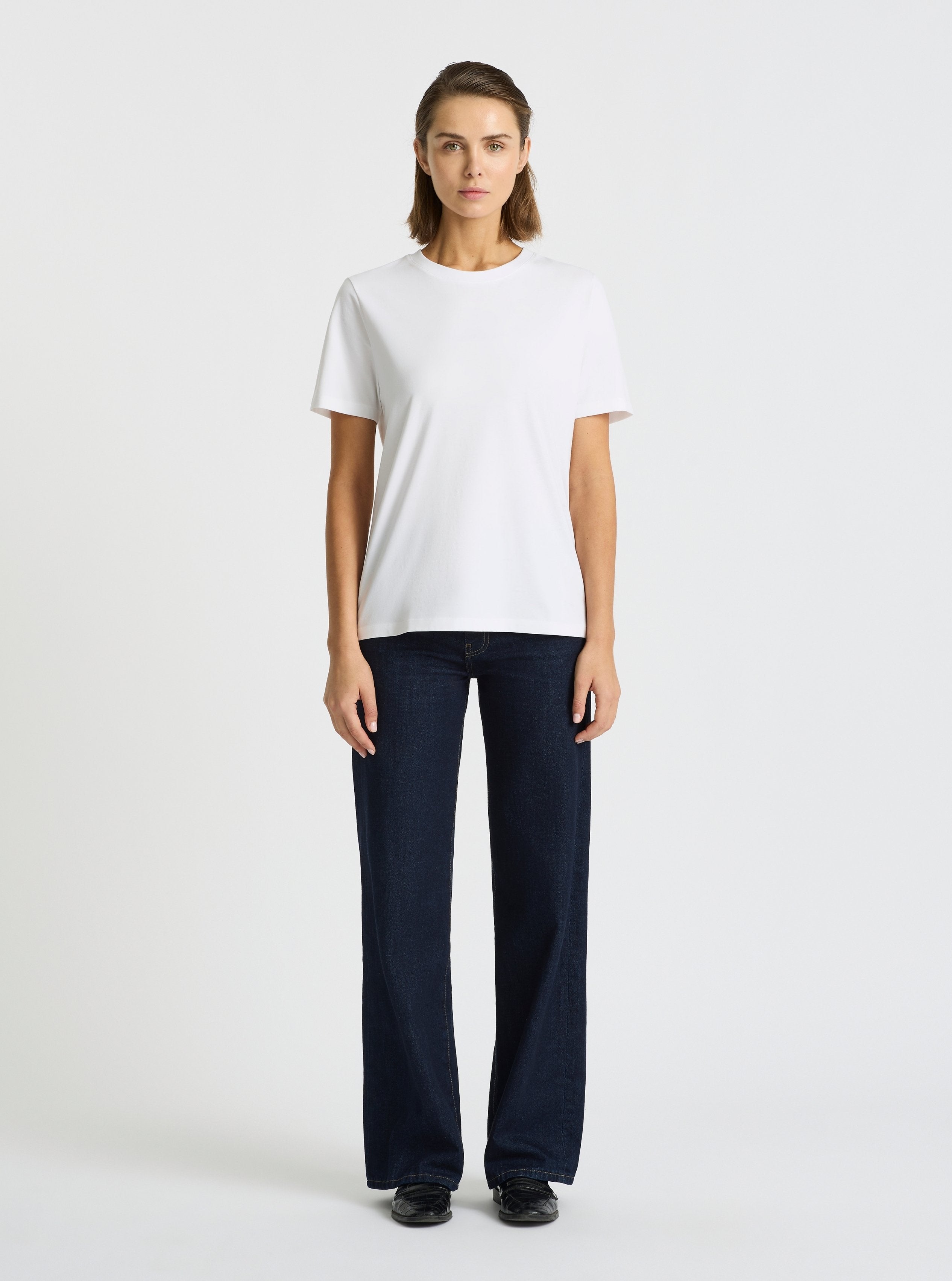 White|Stas is 5'10" and wearing a size S
