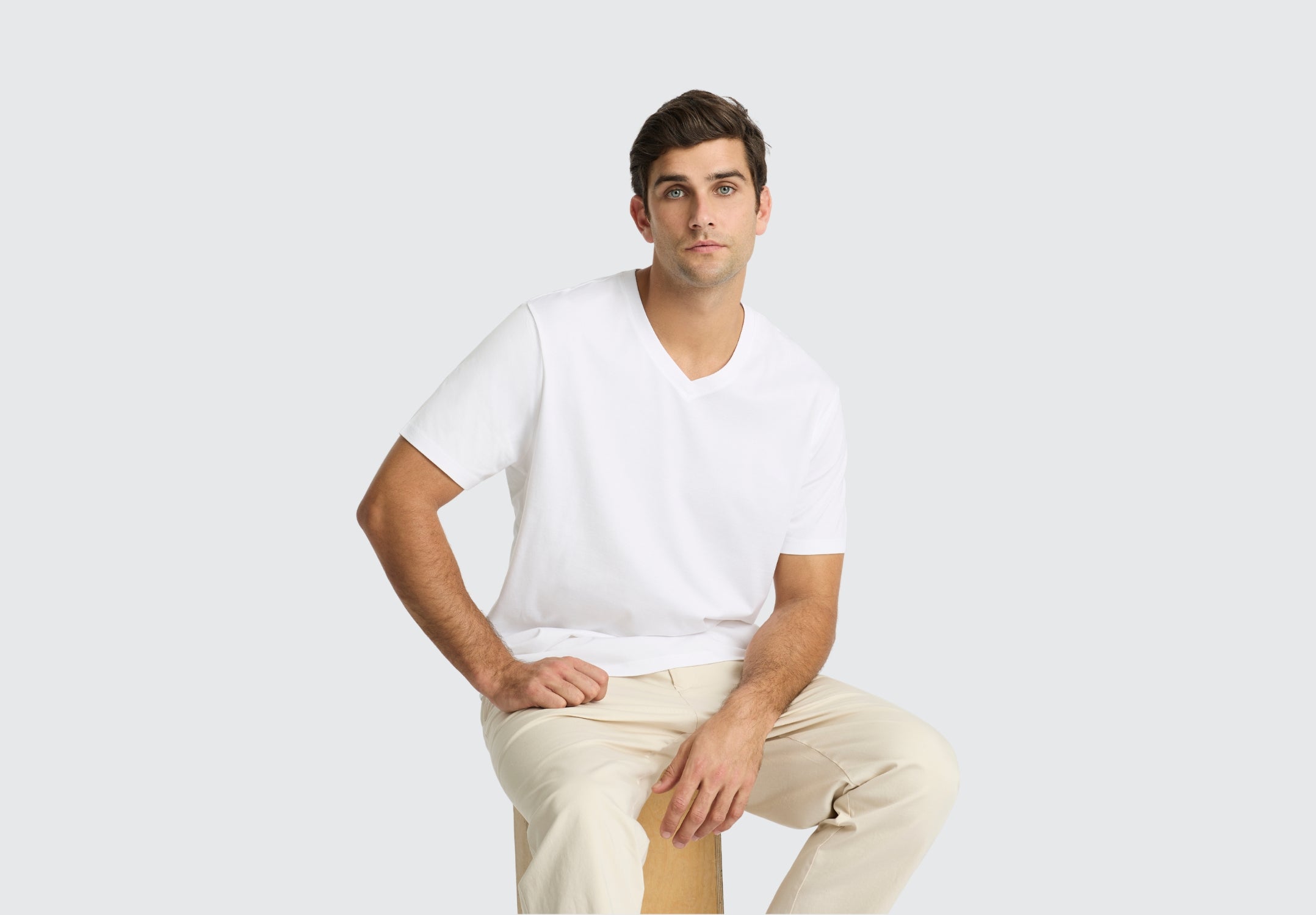 <div class="metafield-rich_text_field"><p>The<br />
Mercerised V-Neck</p></div>