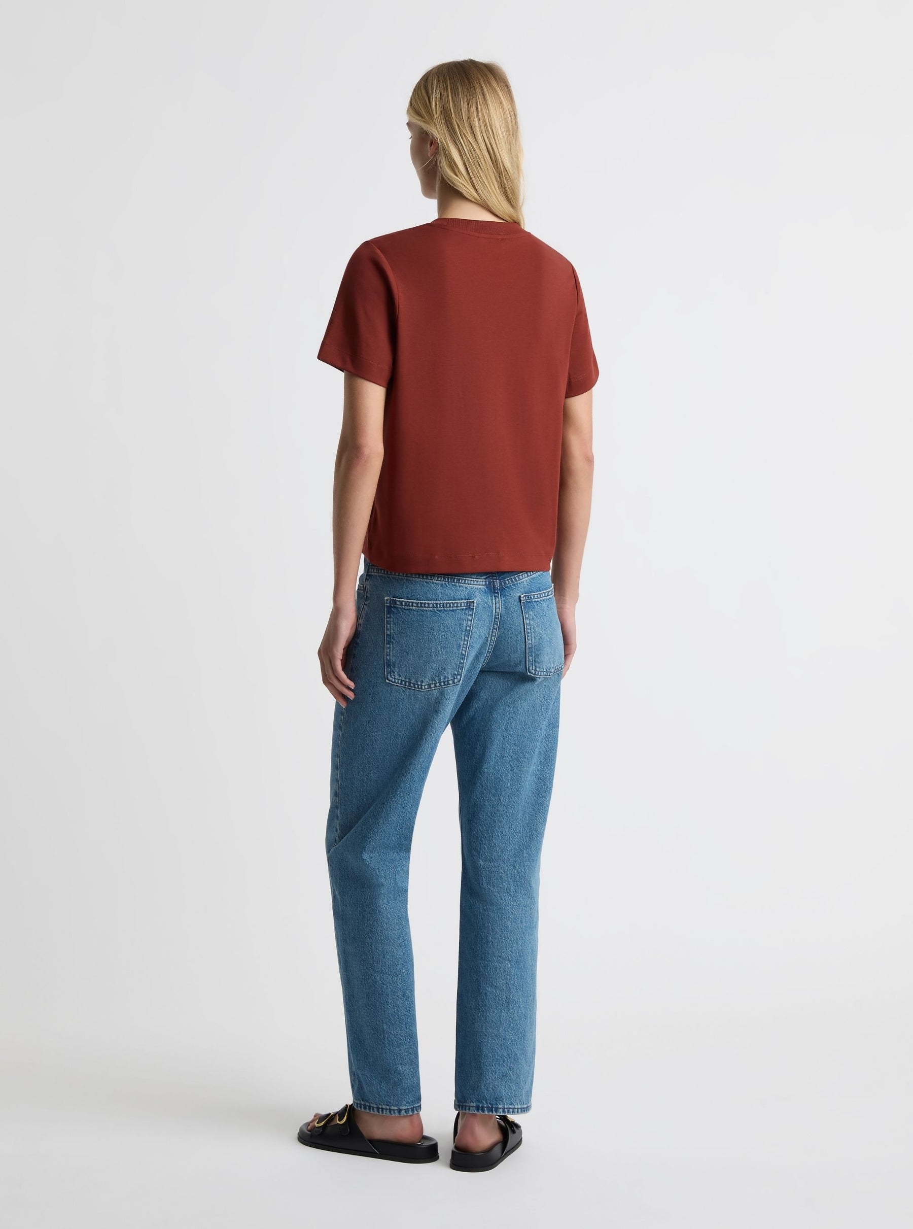 Dark Red|Amelia is 5'11" and wearing a size S
