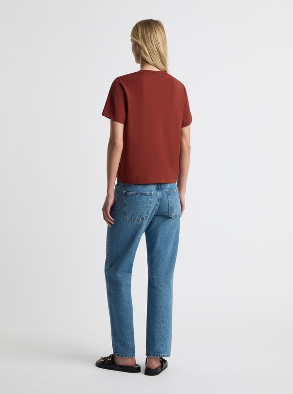 Dark Red|Amelia is 5'11" and wearing a size S