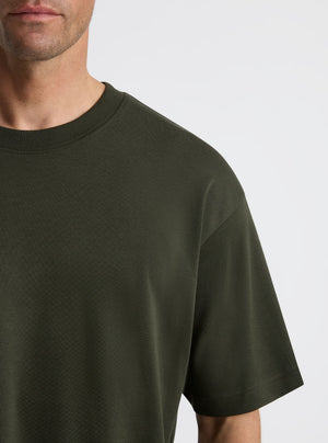 Green|Good Earth Cotton® Oversized Tee – Sustainable Cotton T-shirt|Broed is 6'1" and wearing a size L
