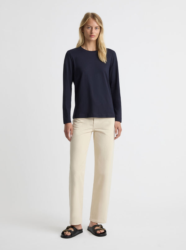 Dark Navy|Amelia is 5'11" and wearing a size S