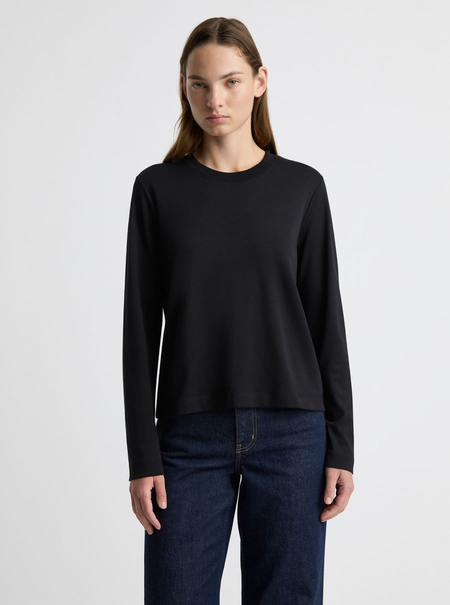 Black|Zenya is 5'10" and wearing a size S