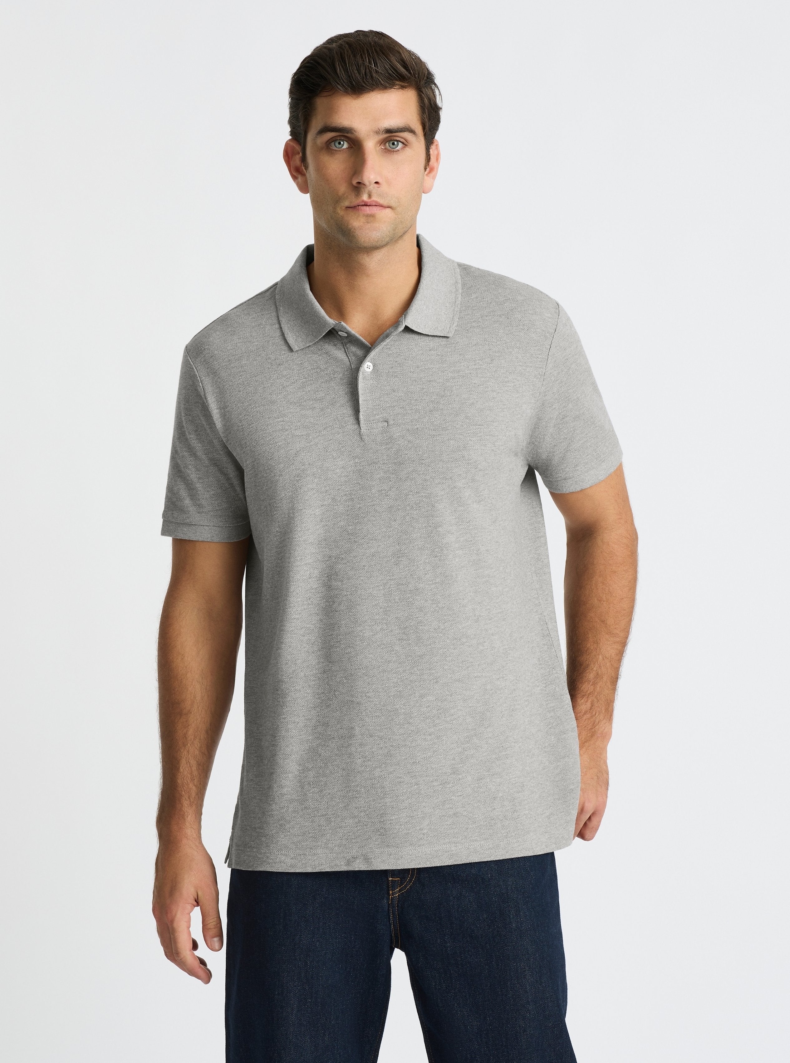 Grey Marl|Jack is 6’2” and wearing a size L
