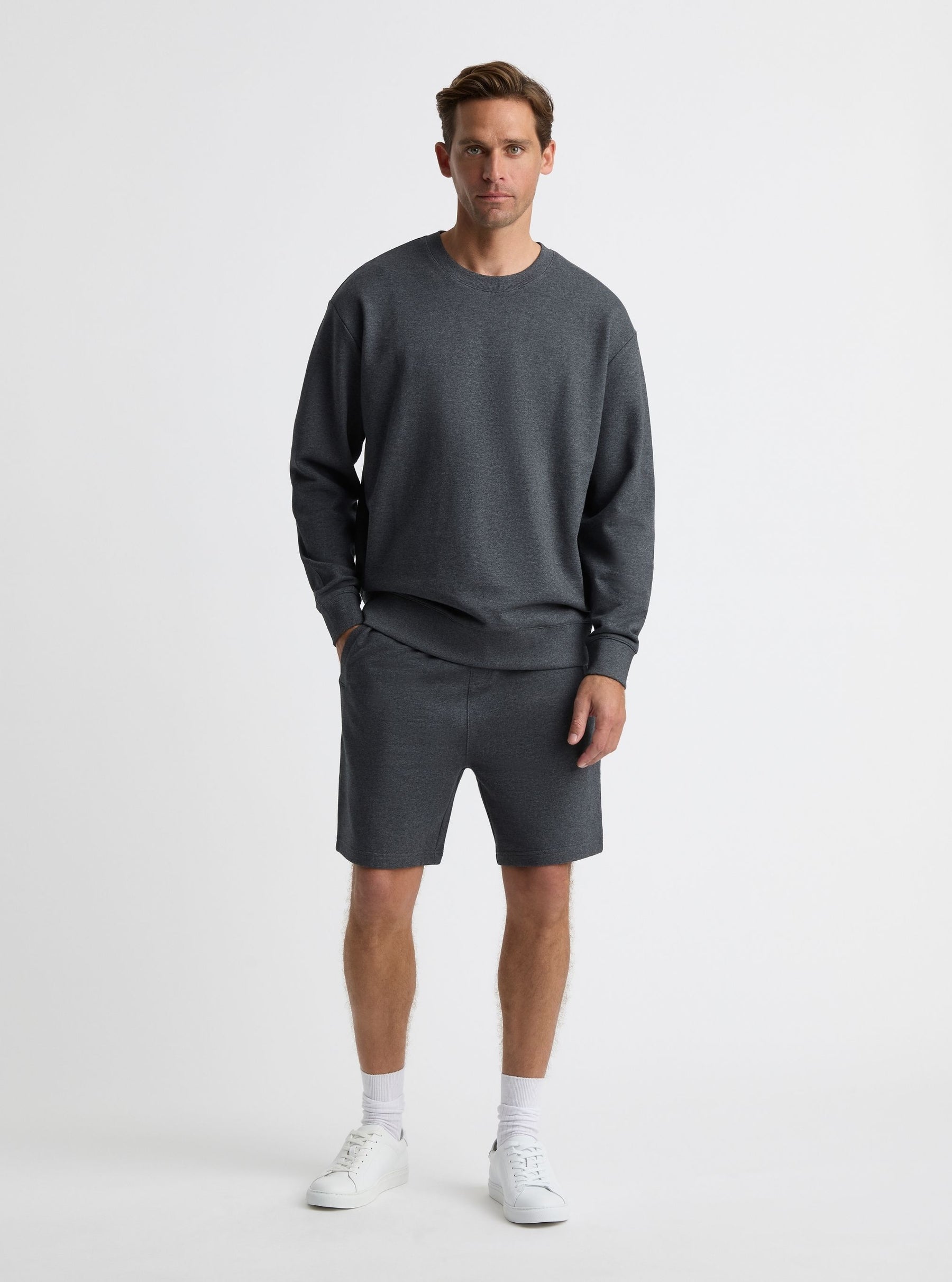 Charcoal Marl|Broed is 6'1" and wearing a size L