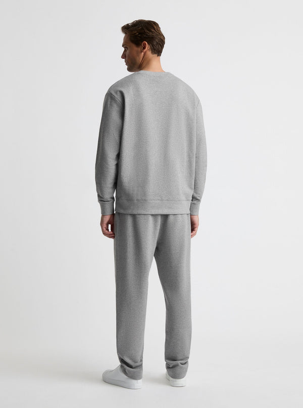 Grey Marl|Good Earth Cotton® Sweatshirts – Sustainable Cotton Sweatshirts|Broed is 6'1" and wearing a size L