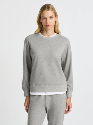 Grey Marl|Karolina is 5'10" and wearing a size S