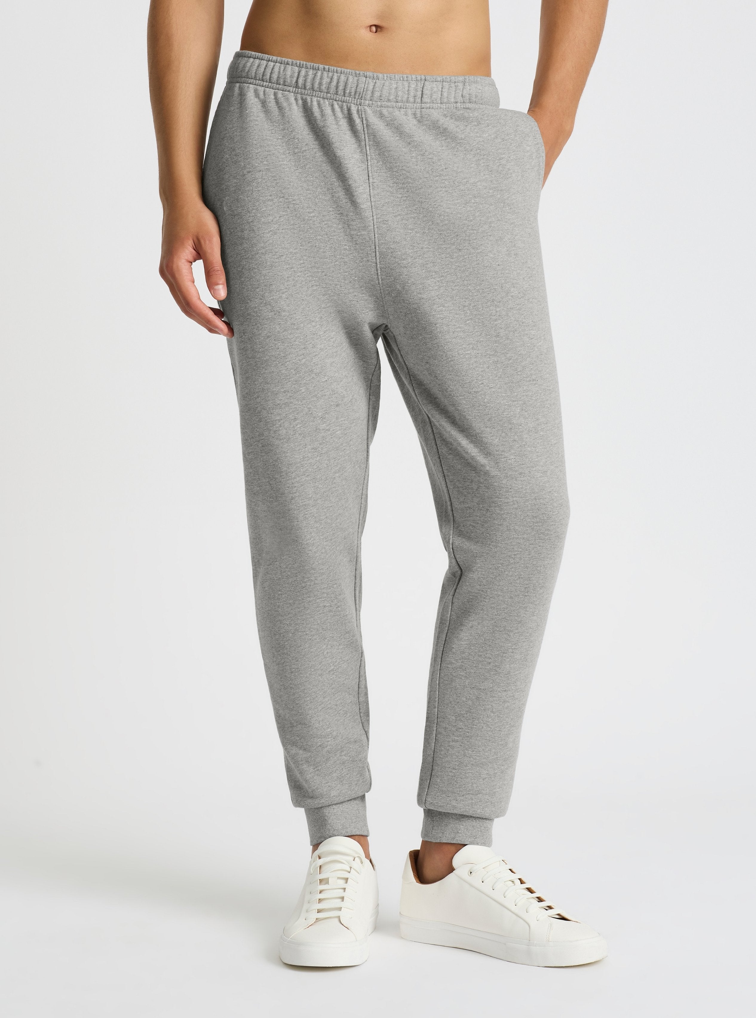 Grey Marl|Evans is 6’2” and wearing a size M