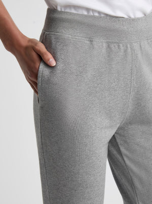 Grey Marl|Good Earth Cotton® Sweatpants for women – Sustainable Cotton Sweatpants|Amelia is 5'11" and wearing a size S
