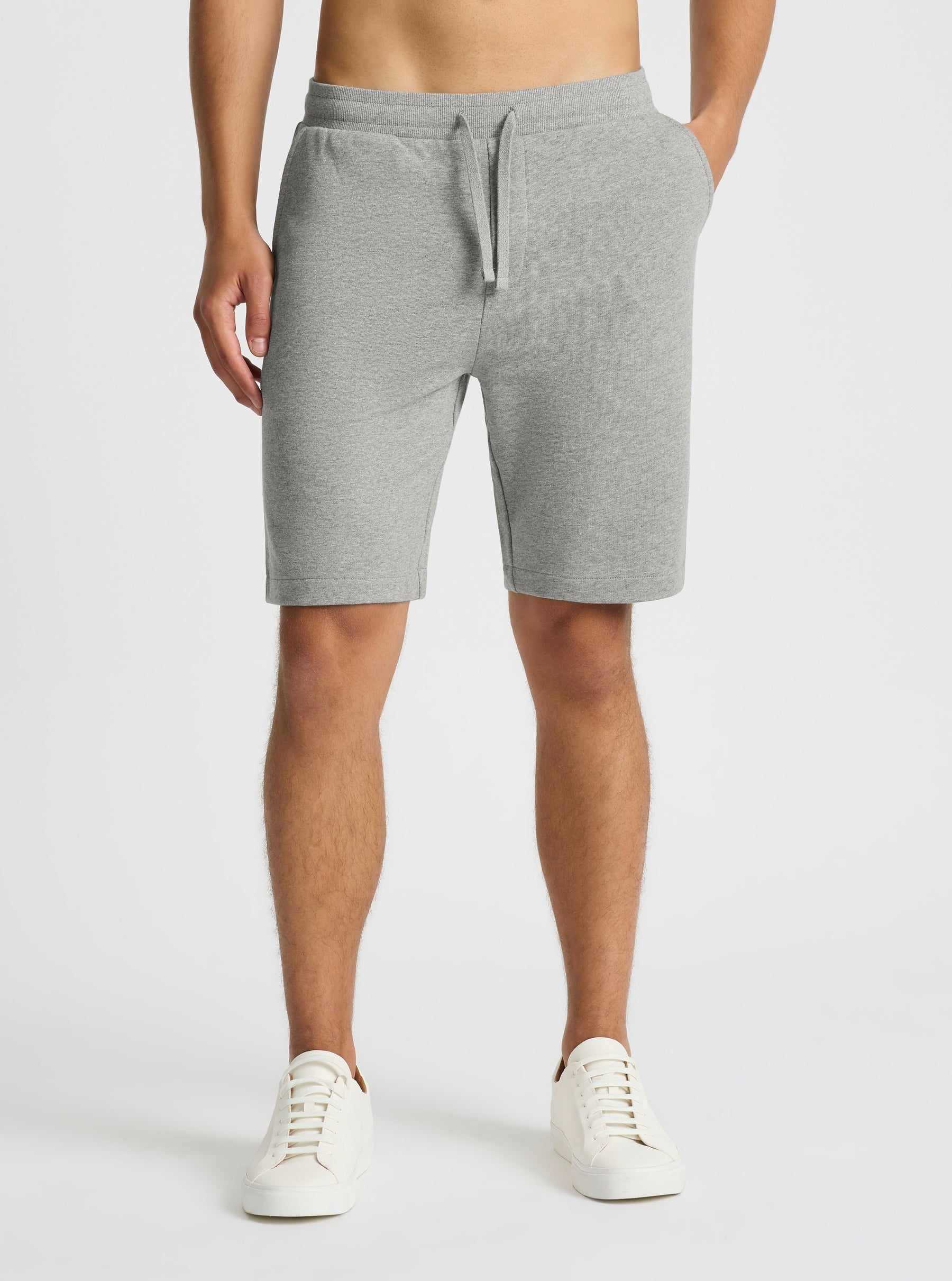 Grey Marl|Evans is 6’2” and wearing a size M