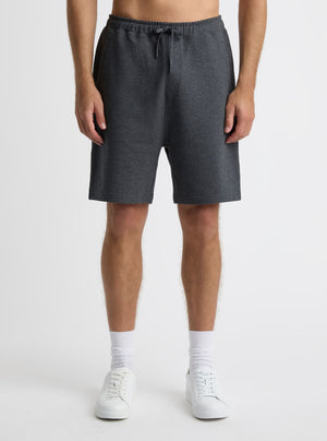 Charcoal Marl|Good Earth Cotton® Shorts for men – Sustainable Cotton Shorts|Broed is 6'1" and wearing a size L