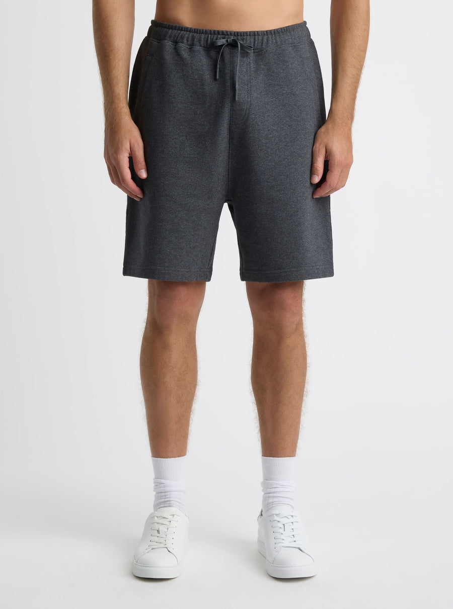 Charcoal Marl|Good Earth Cotton® Shorts for men – Sustainable Cotton Shorts|Broed is 6'1" and wearing a size L