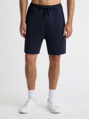 Navy|Good Earth Cotton® Shorts – Sustainable Cotton Shorts|Broed is 6'1" and wearing a size L