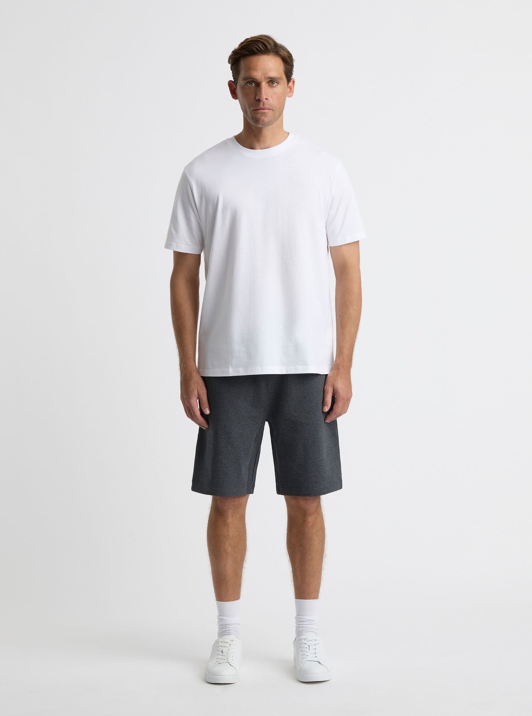 Charcoal Marl|Broed is 6'1" and wearing a size L
