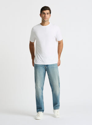 White|Good Earth Cotton® Classic Tee – Sustainable Cotton T-shirts|Jack is 6’2” and wearing a size L