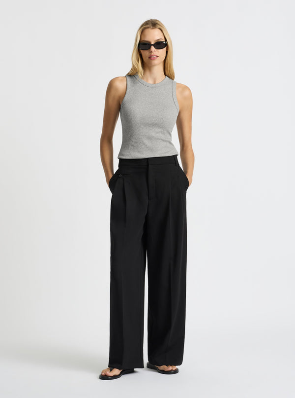 Dark Grey Marl|Good Earth Cotton® Tanks – Sustainable Cotton Tanks|Karolina is 5'10" and wearing a size S